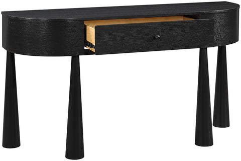 Laurel Black Acacia Veneer And Solid Wood Console Table, 1 Piece