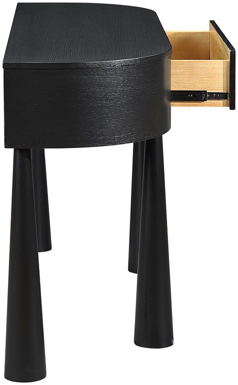 Laurel Black Acacia Veneer And Solid Wood Console Table, 1 Piece