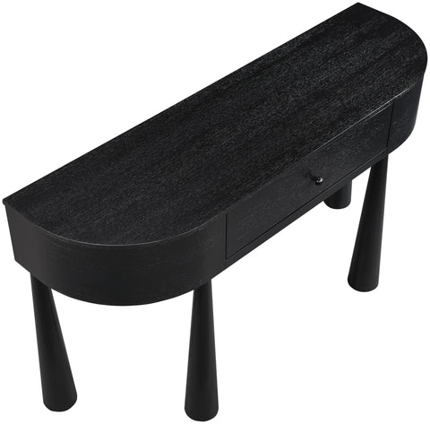 Laurel Black Acacia Veneer And Solid Wood Console Table, 1 Piece