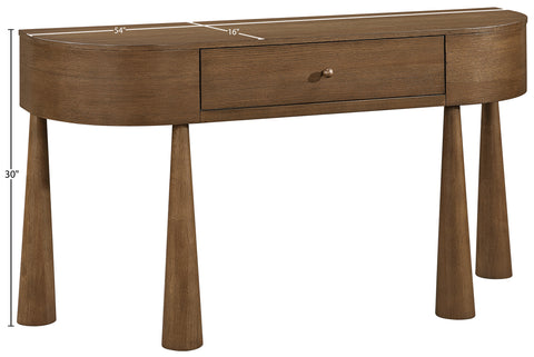 Laurel Brown Acacia Veneer And Solid Wood Console Table, 1 Piece