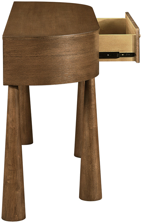 Laurel Brown Acacia Veneer And Solid Wood Console Table, 1 Piece