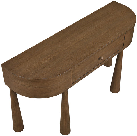 Laurel Brown Acacia Veneer And Solid Wood Console Table, 1 Piece