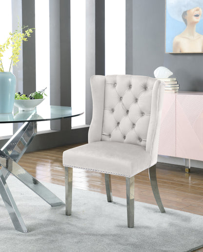 Aria Cream Velvet Dining Chair C