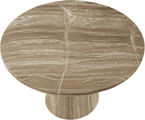 Laurel 43.5" Beige Concrete Indoor/Outdoor Dining Table, 1 Piece