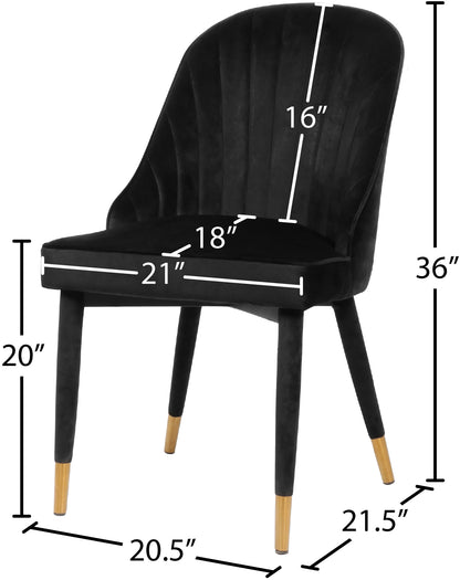 Maui Black Velvet Dining Chair C