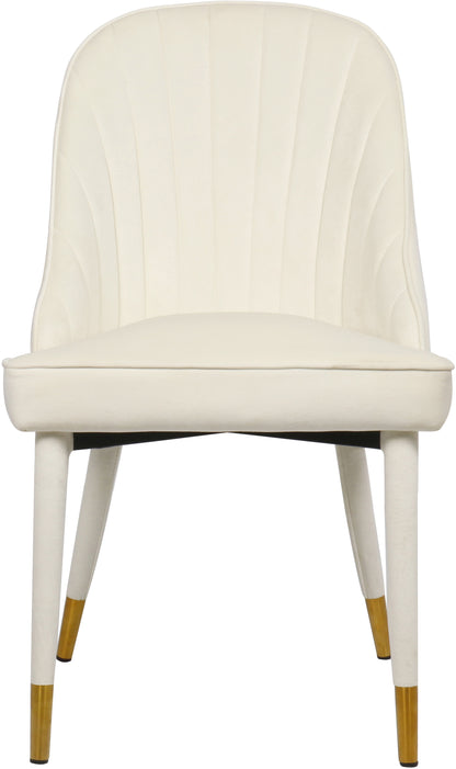 Maui Cream Velvet Dining Chair C