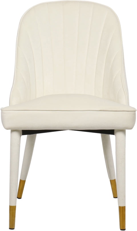 Maui Cream Velvet Dining Chair C