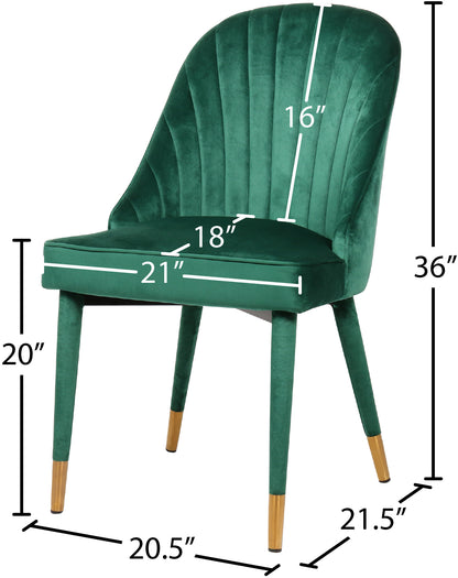 Maui Green Velvet Dining Chair C