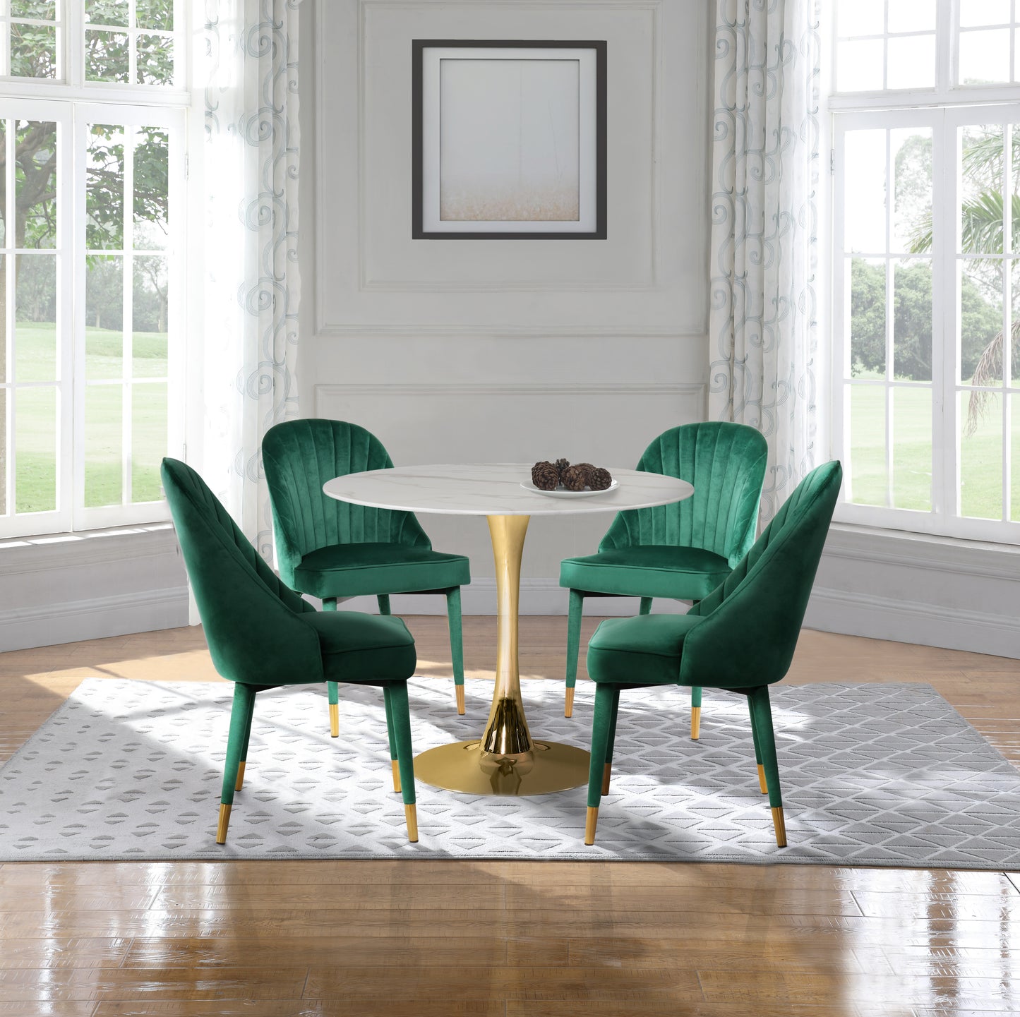 maui green velvet dining chair c