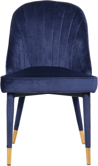 Maui Navy Velvet Dining Chair C