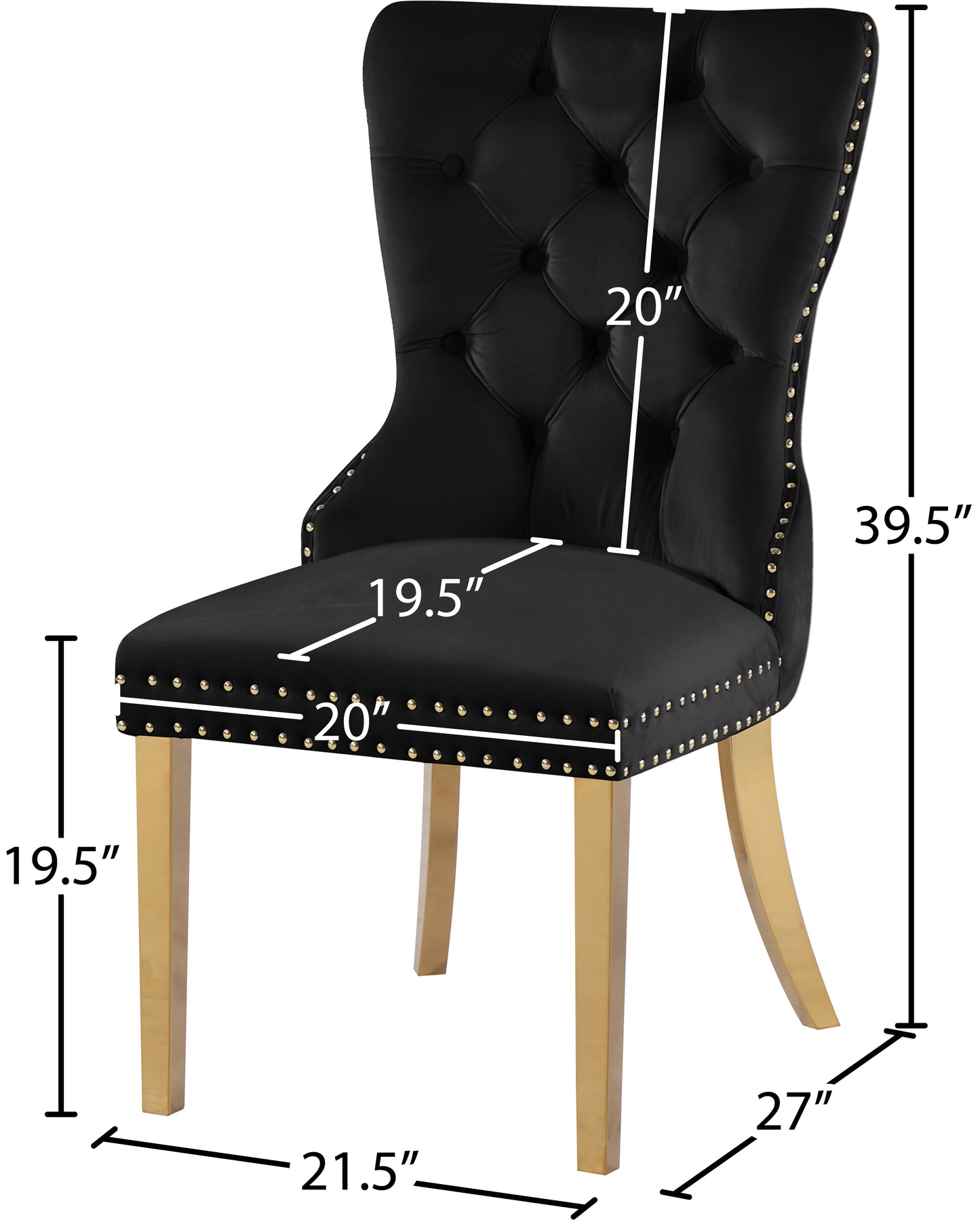 xoxo black velvet dining chairs c