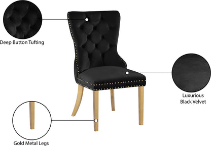 XOXO Black Velvet Dining Chairs C