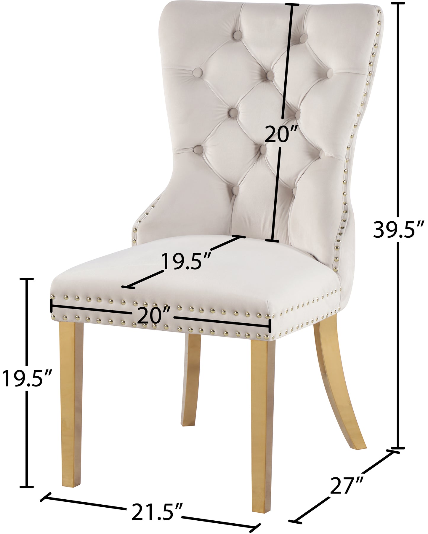 xoxo cream velvet dining chairs c