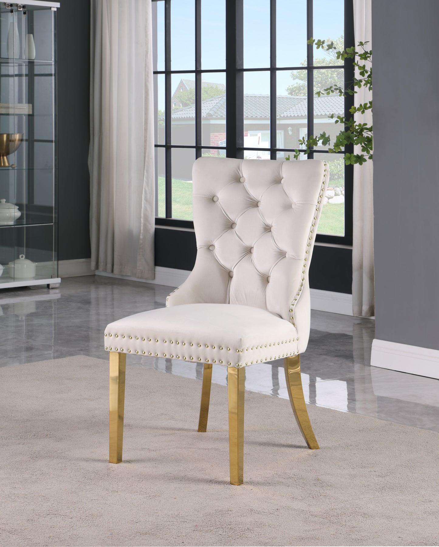 xoxo cream velvet dining chairs c