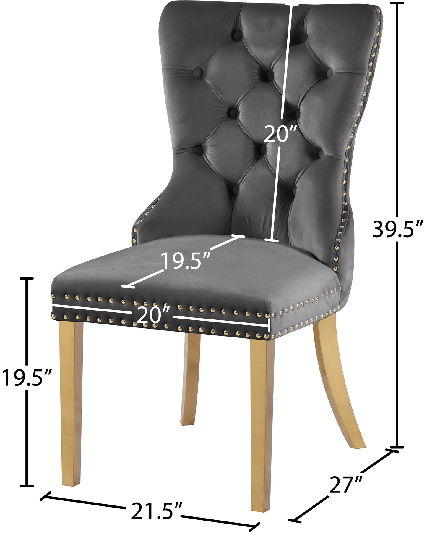 xoxo grey velvet dining chairs c