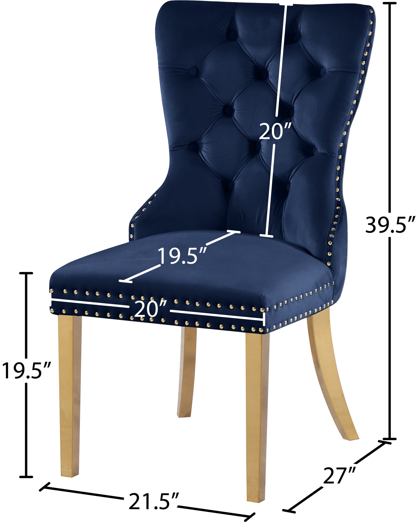 xoxo navy velvet dining chairs c