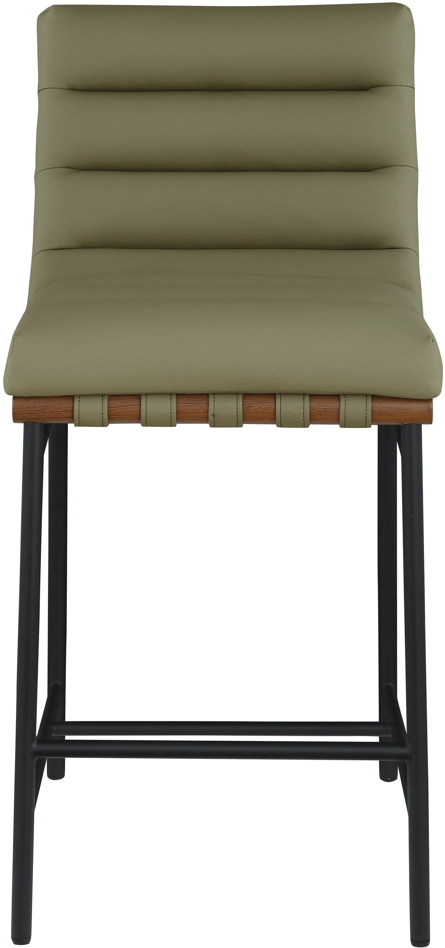 hannah green faux leather counter stool c