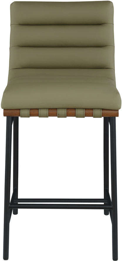 Hannah Green Faux Leather Counter Stool C