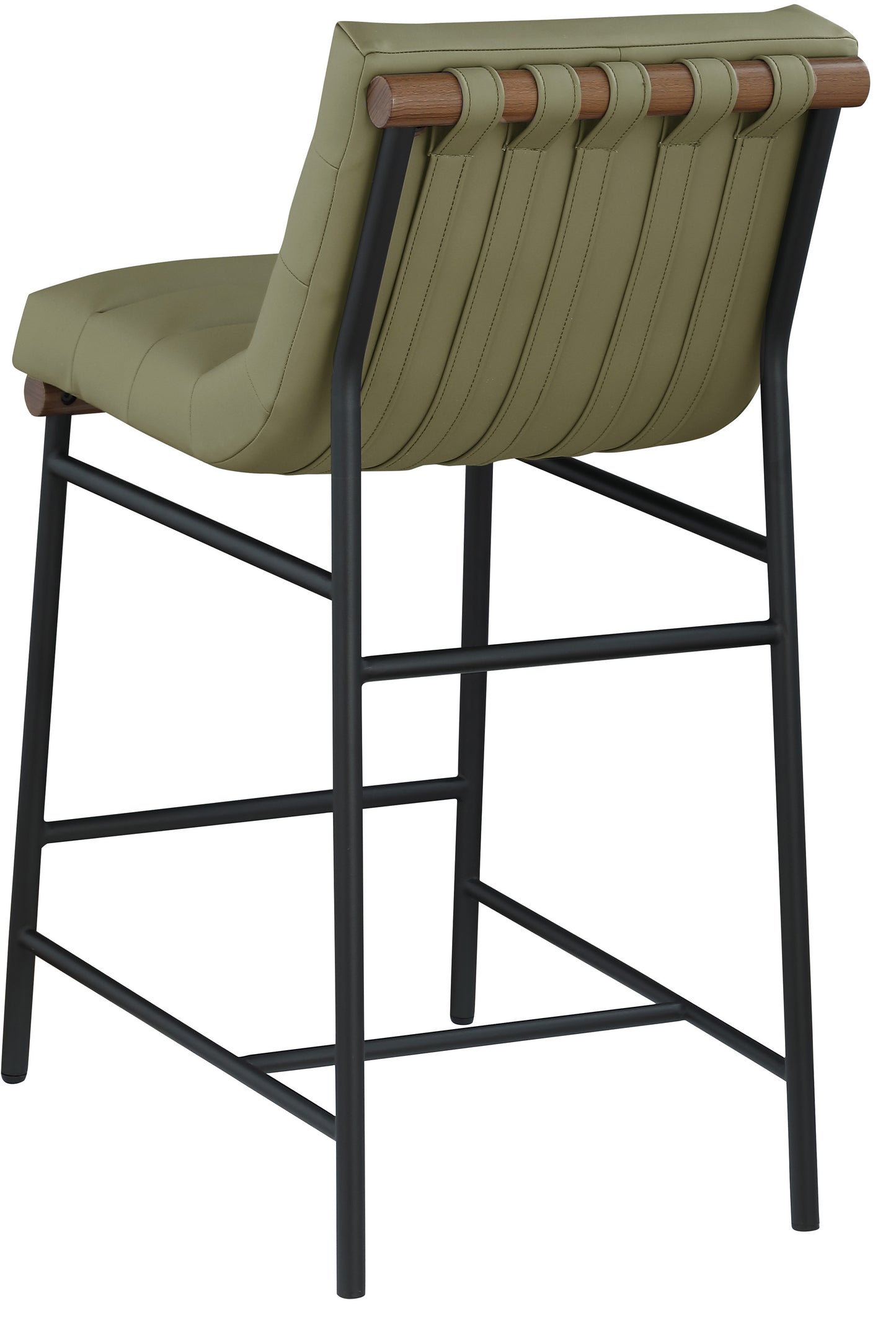 hannah green faux leather counter stool c