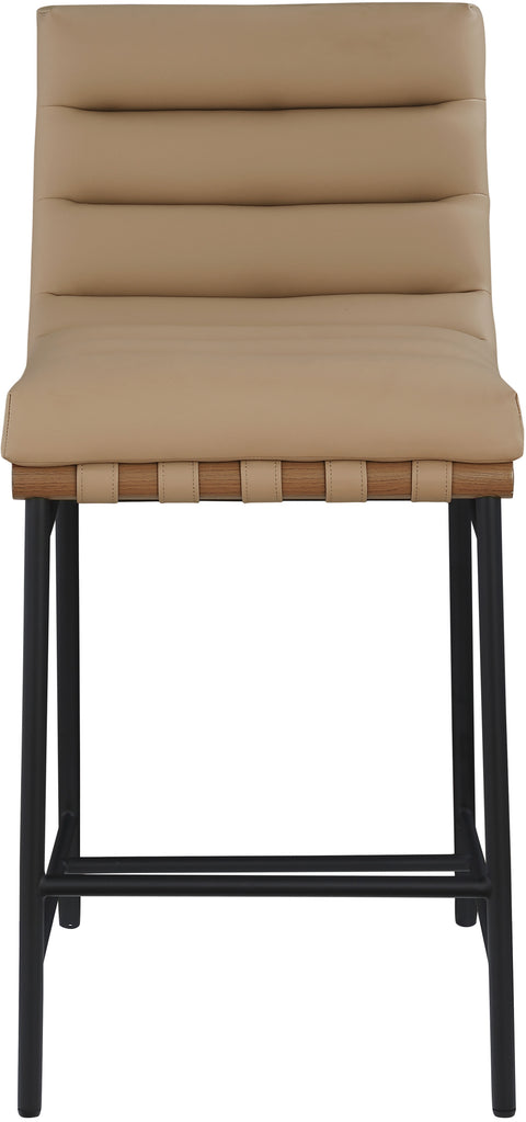 Hannah Tan Faux Leather Counter Stool C