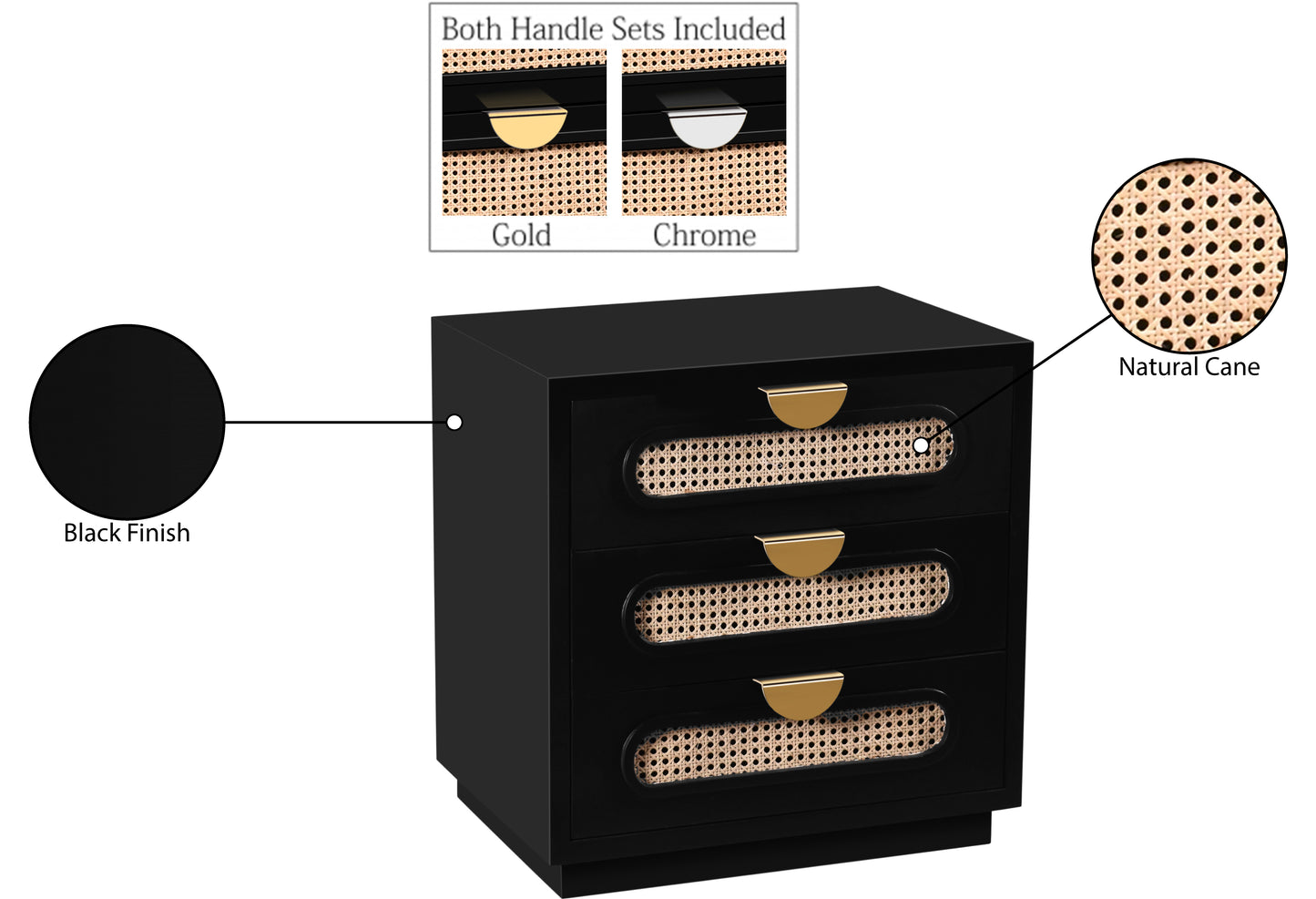 bali black night stand ns