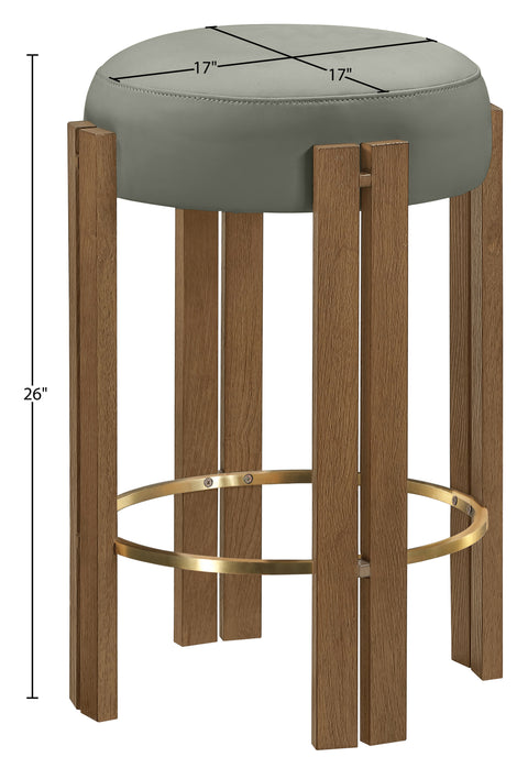 Nova Olive Vegan Leather Upholstered Counter Stool, 1 Piece