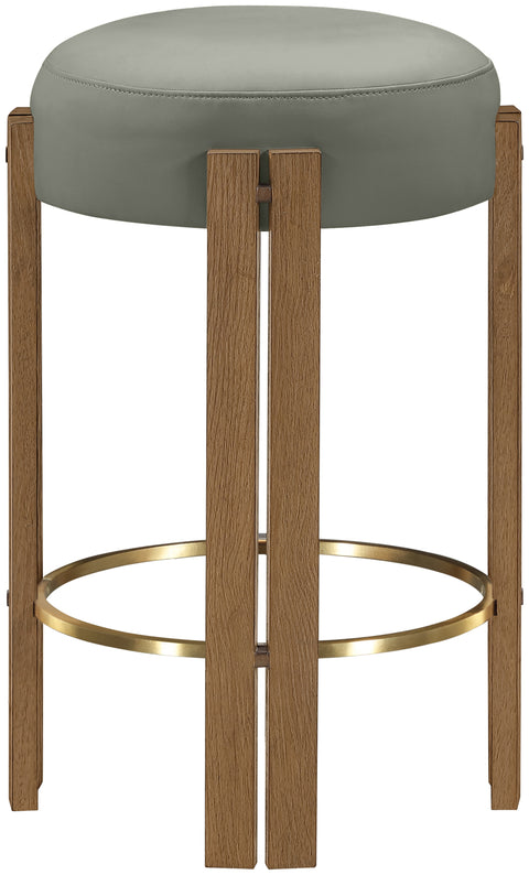 Nova Olive Vegan Leather Upholstered Counter Stool, 1 Piece