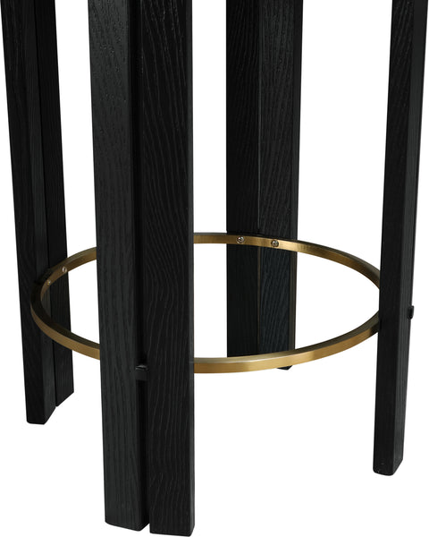 Nova Black Vegan Leather Upholstered Counter Stool, 1 Piece (Style 3)