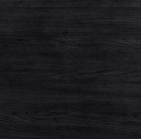 Linden 39.5" Black Solid Wood And Oak Veneer Frame Mirror, 1 Piece