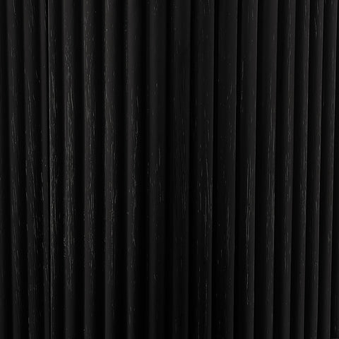 Linden Black Solid Wood And Oak Veneer Queen Bed, 1 Piece