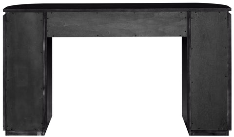 Linden Black Solid Wood And Oak Veneer Console Table, 1 Piece