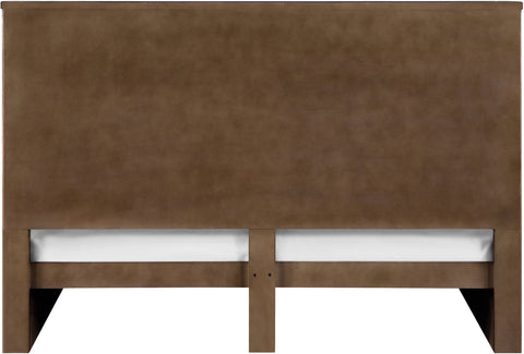 Linden Brown Solid Wood And Oak Veneer Queen Bed, 1 Piece