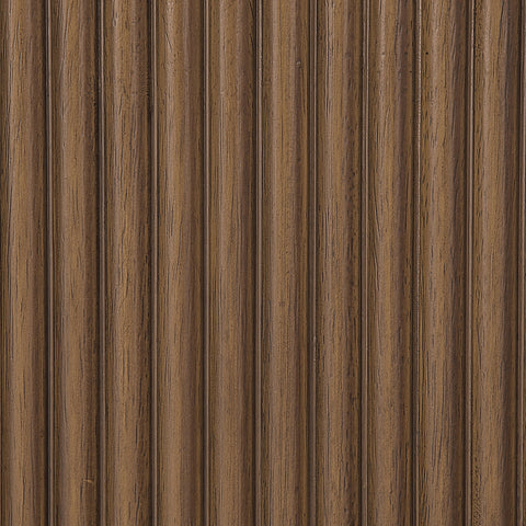 Linden Brown Solid Wood And Oak Veneer Queen Bed, 1 Piece