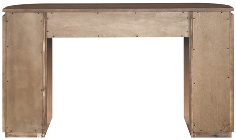 Linden Brown Solid Wood And Oak Veneer Console Table, 1 Piece