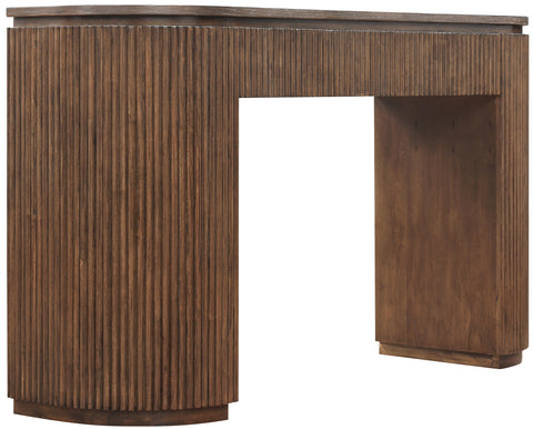 Linden Brown Solid Wood And Oak Veneer Console Table, 1 Piece