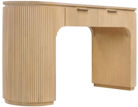 Linden Natural Solid Wood And Oak Veneer Desk, 1 Piece