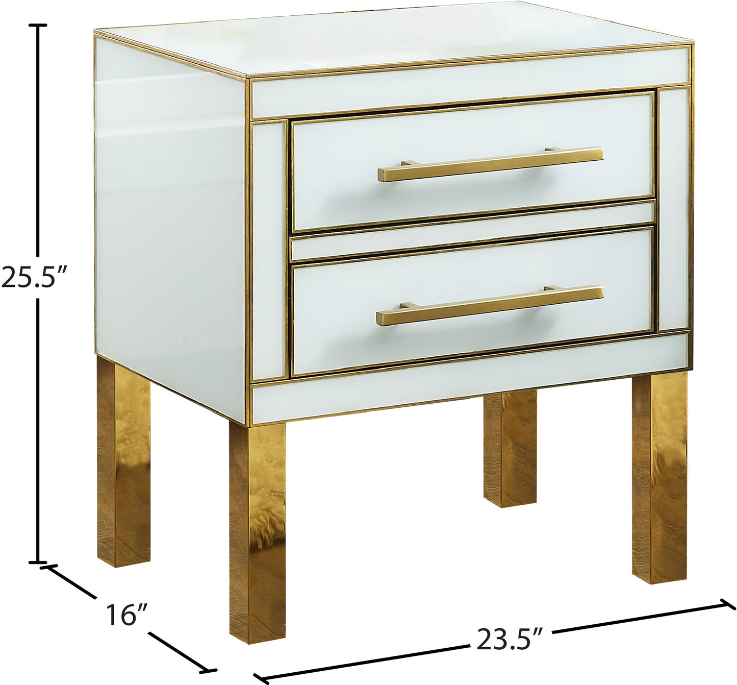 tahiti white side table