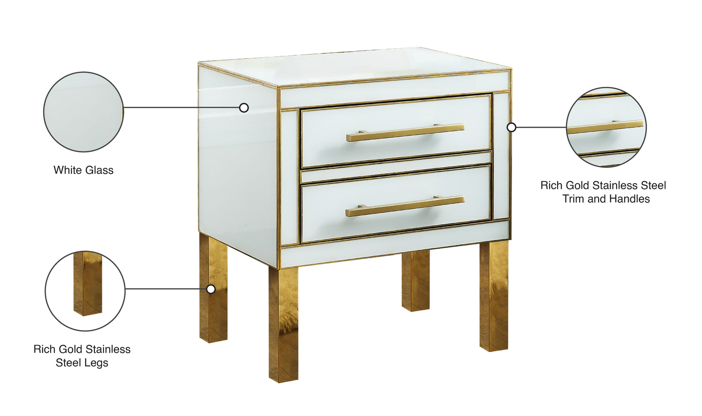 tahiti white side table