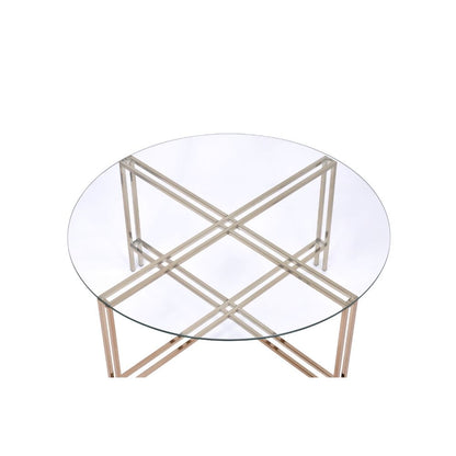 Indra Coffee Table, Champagne Finish