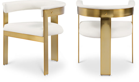 Nova Cream Vegan Leather Upholstered Dining Chair, 2-Piece (Style 2) (Style 2)