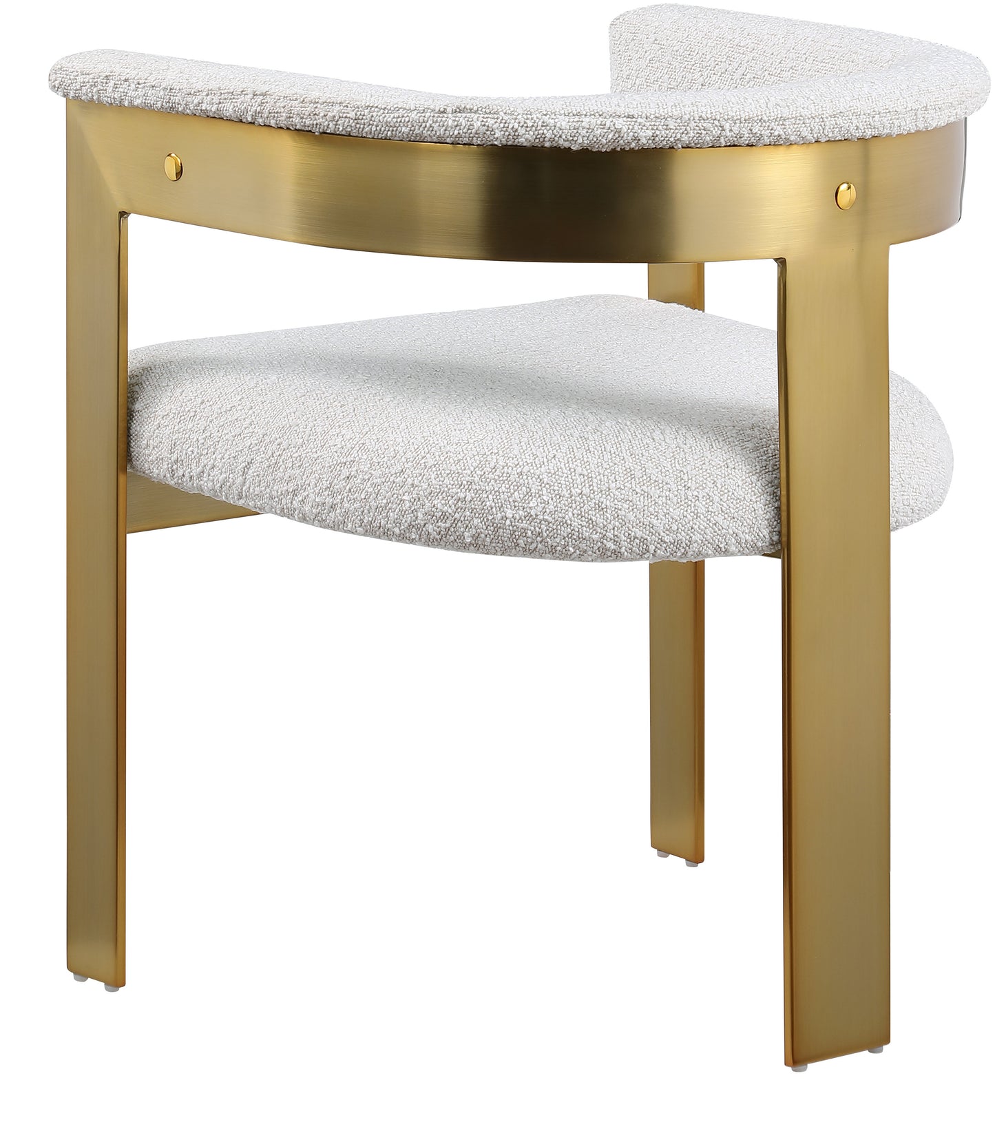 rivas cream boucle fabric dining chair c