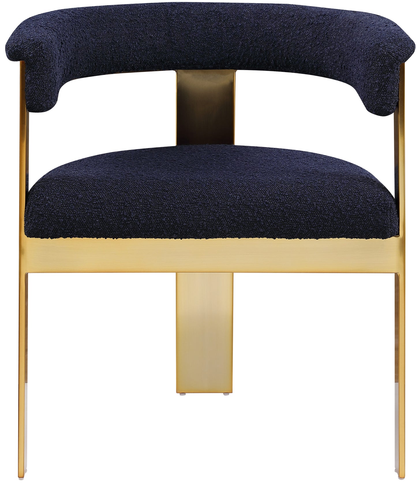 rivas navy boucle fabric dining chair c