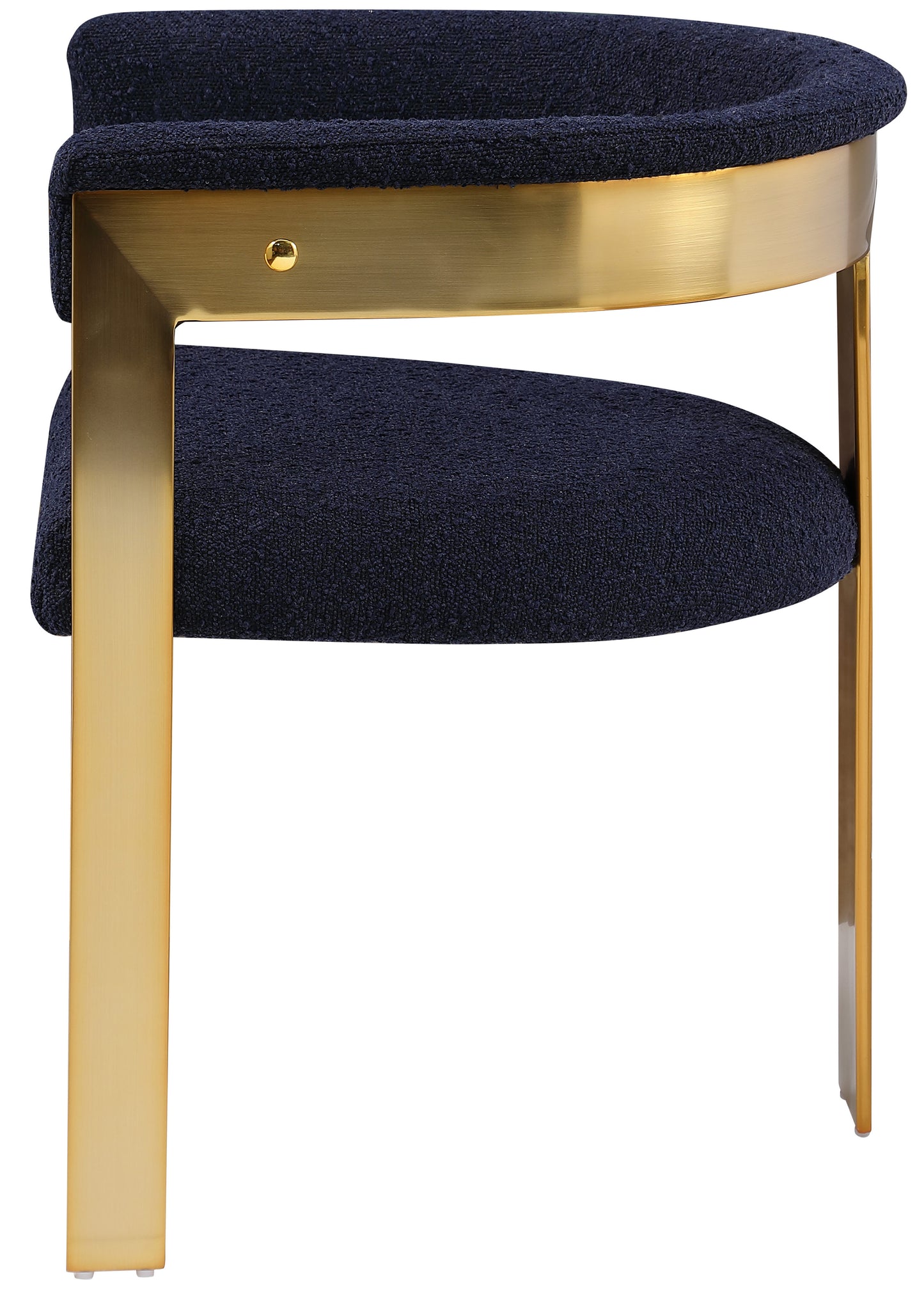 rivas navy boucle fabric dining chair c