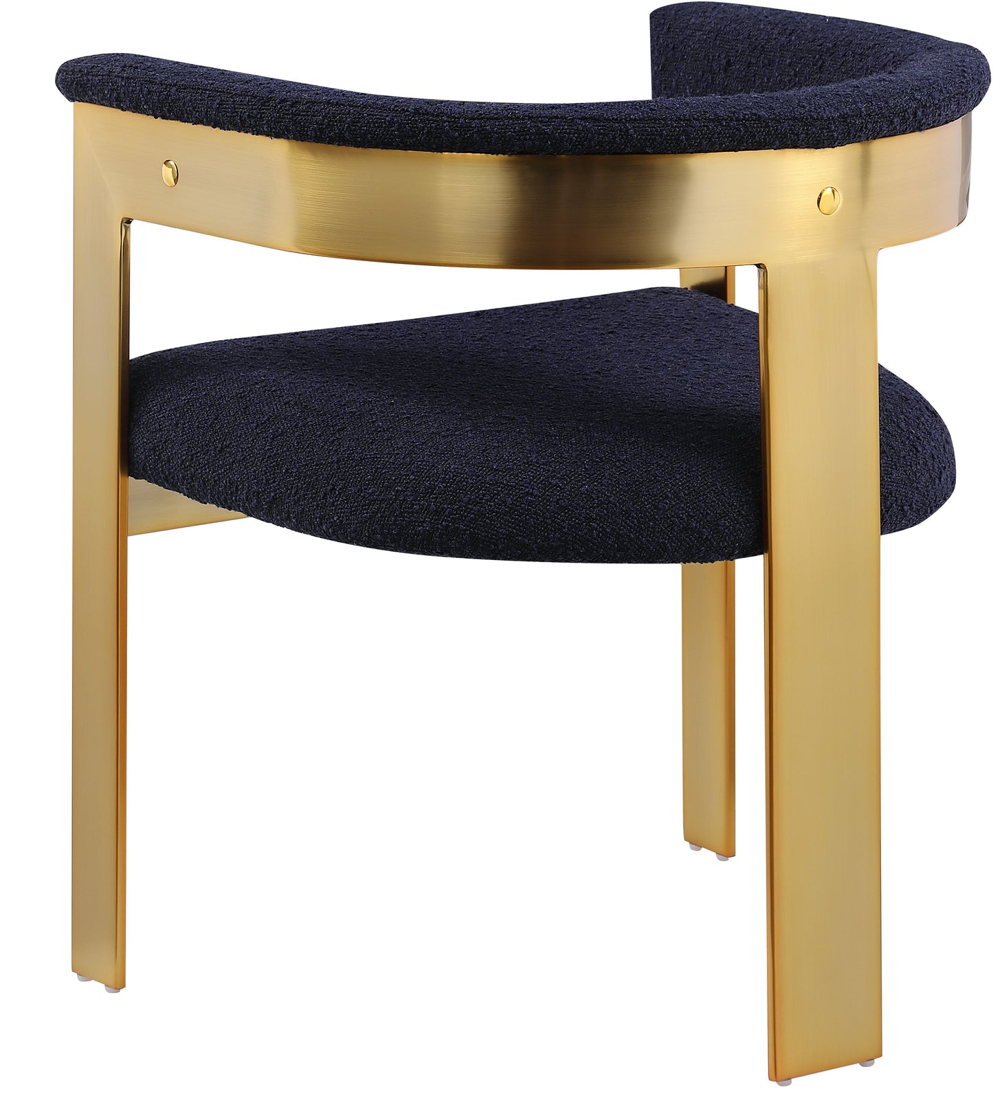 rivas navy boucle fabric dining chair c