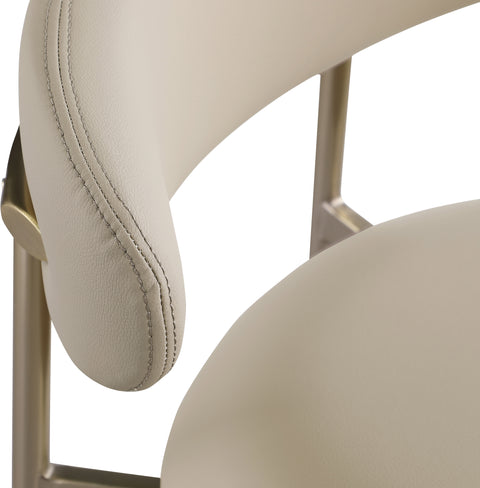Opal Taupe Vegan Leather Upholstered Bar Stool, 2-Piece