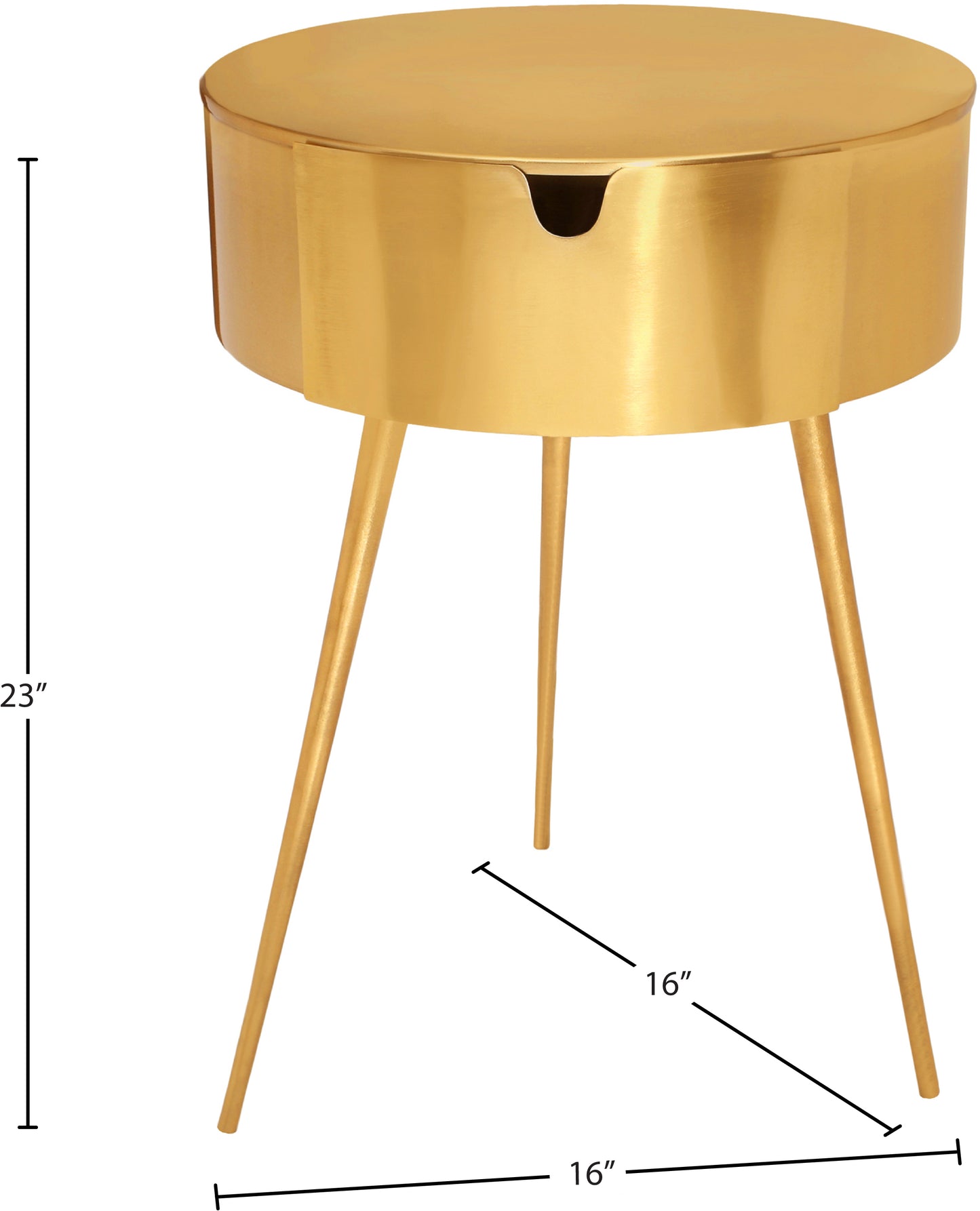 cane gold night stand gold