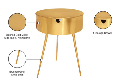 Cane Gold Night Stand Gold