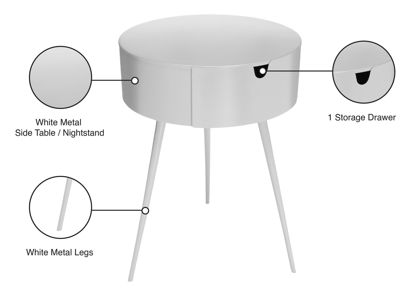 cane white night stand white