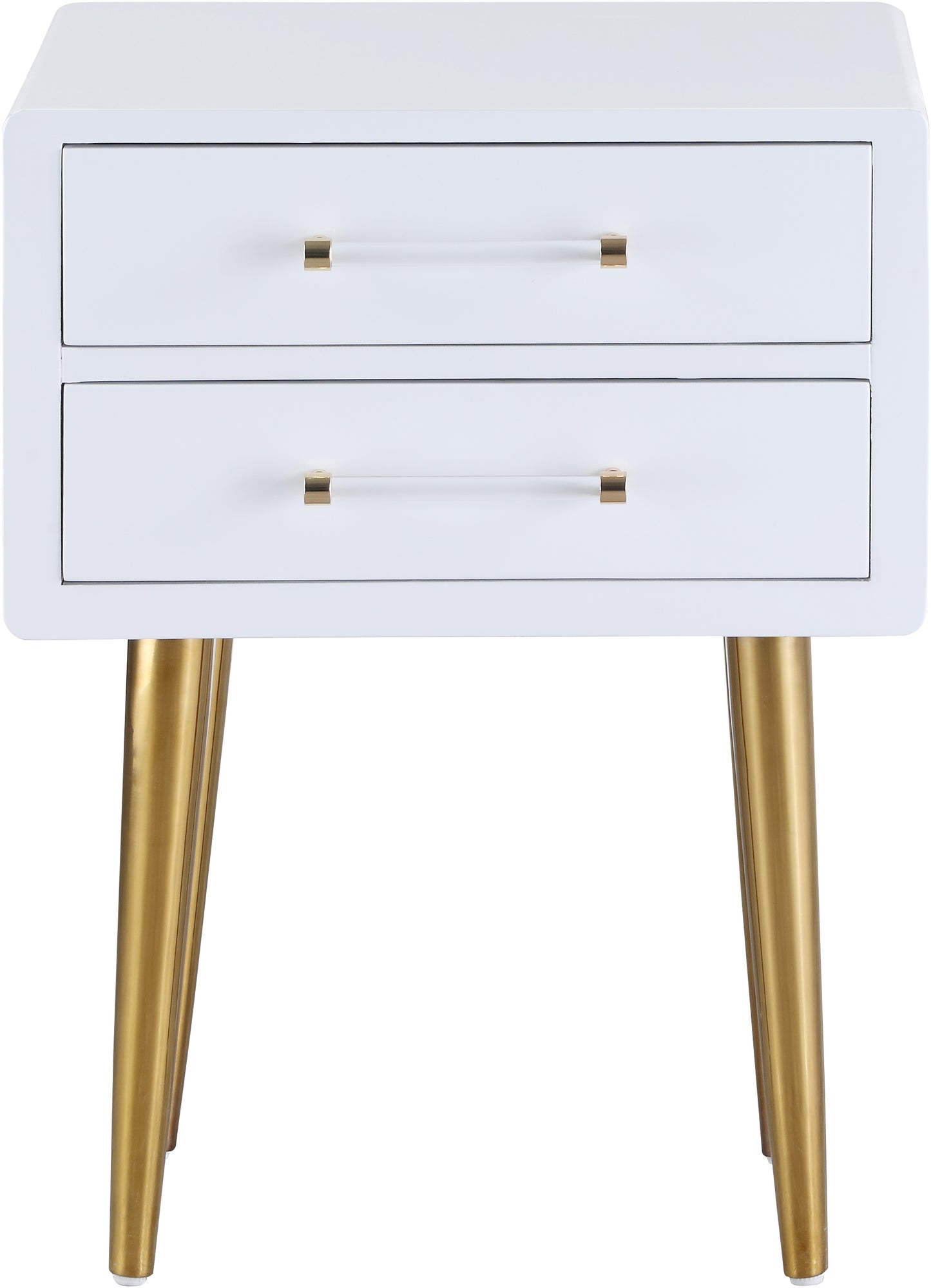 tarzan white laquer with gold side table