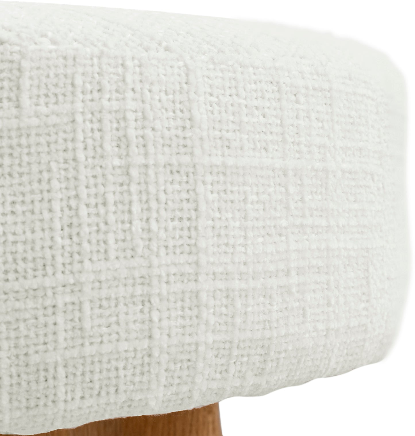 rylan cream boucle fabric stool c